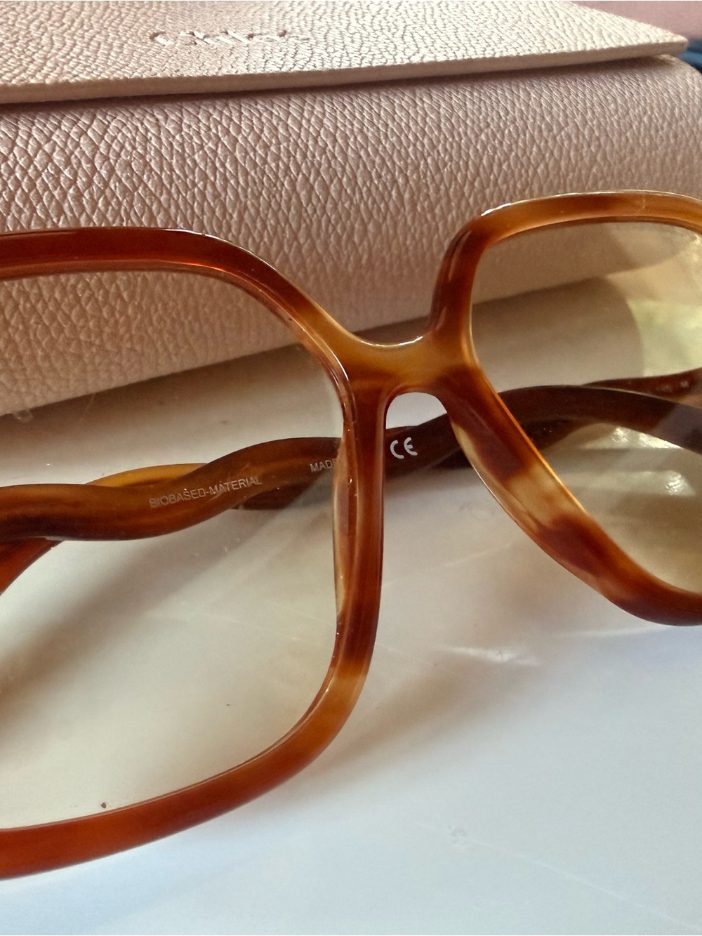 Chloé Amber Tortoiseshell Square Sunglasses - Picture 2 of 5